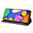 Custodia Portafoglio In Pelle Cover con Supporto BY4 per Samsung Galaxy M62 4G