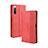 Custodia Portafoglio In Pelle Cover con Supporto BY4 per Sony Xperia 10 II Rosso