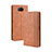 Custodia Portafoglio In Pelle Cover con Supporto BY4 per Sony Xperia 8 Lite Marrone