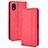 Custodia Portafoglio In Pelle Cover con Supporto BY4 per Sony Xperia Ace III Rosso