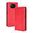 Custodia Portafoglio In Pelle Cover con Supporto BY4 per Xiaomi Poco X3 NFC Rosso
