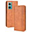Custodia Portafoglio In Pelle Cover con Supporto BY4 per Xiaomi Redmi 10 5G Marrone