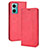 Custodia Portafoglio In Pelle Cover con Supporto BY4 per Xiaomi Redmi 10 5G Rosso