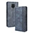 Custodia Portafoglio In Pelle Cover con Supporto BY4 per Xiaomi Redmi Note 9 Pro Blu