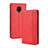 Custodia Portafoglio In Pelle Cover con Supporto BY4 per Xiaomi Redmi Note 9 Pro Rosso