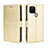 Custodia Portafoglio In Pelle Cover con Supporto BY5 per Google Pixel 5 Oro