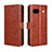 Custodia Portafoglio In Pelle Cover con Supporto BY5 per Google Pixel 8a 5G Marrone