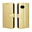 Custodia Portafoglio In Pelle Cover con Supporto BY5 per Google Pixel 8a 5G Oro