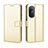 Custodia Portafoglio In Pelle Cover con Supporto BY5 per Huawei Honor 50 SE 5G Oro