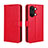 Custodia Portafoglio In Pelle Cover con Supporto BY5 per OnePlus Ace 2V 5G Rosso