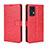 Custodia Portafoglio In Pelle Cover con Supporto BY5 per Oppo Reno7 Pro 5G Rosso