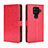 Custodia Portafoglio In Pelle Cover con Supporto BY5 per Sharp Aquos Sense4 Plus Rosso