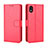 Custodia Portafoglio In Pelle Cover con Supporto BY5 per Sony Xperia Ace III Rosso