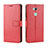 Custodia Portafoglio In Pelle Cover con Supporto BY5 per Sony Xperia XA2 Rosso