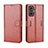 Custodia Portafoglio In Pelle Cover con Supporto BY5 per Xiaomi Poco F4 GT 5G Marrone