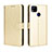 Custodia Portafoglio In Pelle Cover con Supporto BY5 per Xiaomi Redmi 9 India Oro