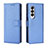 Custodia Portafoglio In Pelle Cover con Supporto BY6 per Samsung Galaxy Z Fold4 5G Blu