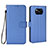 Custodia Portafoglio In Pelle Cover con Supporto BY6 per Xiaomi Poco X3 NFC Blu