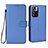 Custodia Portafoglio In Pelle Cover con Supporto BY6 per Xiaomi Poco X4 NFC Blu