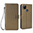 Custodia Portafoglio In Pelle Cover con Supporto BY6 per Xiaomi Redmi 9 India Marrone