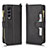 Custodia Portafoglio In Pelle Cover con Supporto BY8 per Samsung Galaxy Z Fold3 5G Nero