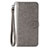 Custodia Portafoglio In Pelle Cover con Supporto C01 per Xiaomi Redmi Note 9 Grigio