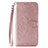 Custodia Portafoglio In Pelle Cover con Supporto C01 per Xiaomi Redmi Note 9 Oro Rosa