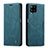 Custodia Portafoglio In Pelle Cover con Supporto C01S per Samsung Galaxy A12 Nacho Blu