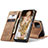 Custodia Portafoglio In Pelle Cover con Supporto C01S per Samsung Galaxy A22 5G