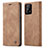 Custodia Portafoglio In Pelle Cover con Supporto C01S per Samsung Galaxy A32 5G Marrone Chiaro