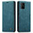 Custodia Portafoglio In Pelle Cover con Supporto C01S per Samsung Galaxy A51 4G Blu