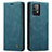Custodia Portafoglio In Pelle Cover con Supporto C01S per Samsung Galaxy A52 5G Blu