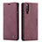 Custodia Portafoglio In Pelle Cover con Supporto C01S per Samsung Galaxy A70 Rosso Rosa