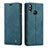 Custodia Portafoglio In Pelle Cover con Supporto C01S per Samsung Galaxy M20 Blu