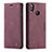 Custodia Portafoglio In Pelle Cover con Supporto C01S per Samsung Galaxy M20 Rosso Rosa