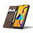 Custodia Portafoglio In Pelle Cover con Supporto C01S per Samsung Galaxy M21