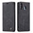 Custodia Portafoglio In Pelle Cover con Supporto C01S per Samsung Galaxy M30 Nero