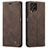 Custodia Portafoglio In Pelle Cover con Supporto C01S per Samsung Galaxy M33 5G Marrone