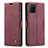 Custodia Portafoglio In Pelle Cover con Supporto C01S per Samsung Galaxy M60s Rosso Rosa