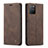 Custodia Portafoglio In Pelle Cover con Supporto C01S per Samsung Galaxy M80S Marrone