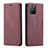 Custodia Portafoglio In Pelle Cover con Supporto C01S per Samsung Galaxy M80S Rosso Rosa