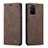 Custodia Portafoglio In Pelle Cover con Supporto C01S per Samsung Galaxy S20 Plus 5G Marrone