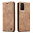 Custodia Portafoglio In Pelle Cover con Supporto C01S per Samsung Galaxy S20 Plus 5G Marrone Chiaro