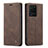 Custodia Portafoglio In Pelle Cover con Supporto C01S per Samsung Galaxy S20 Ultra 5G Marrone