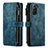 Custodia Portafoglio In Pelle Cover con Supporto C01S per Samsung Galaxy S21 5G Blu