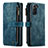 Custodia Portafoglio In Pelle Cover con Supporto C01S per Samsung Galaxy S23 5G Blu