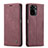 Custodia Portafoglio In Pelle Cover con Supporto C01S per Xiaomi Poco M5S Rosso Rosa