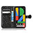 Custodia Portafoglio In Pelle Cover con Supporto C01X per Google Pixel 4