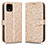 Custodia Portafoglio In Pelle Cover con Supporto C01X per Google Pixel 4 XL Oro