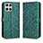 Custodia Portafoglio In Pelle Cover con Supporto C01X per Huawei Honor X8 4G Verde